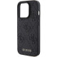 Guess iPhone 15 Pro Max Leather 4G Stamped Θήκη με Επένδυση Συνθετικού Δέρματος - Black - GUHCP15XP4EPMK