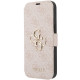 Guess iPhone 15 4G Big Metal Logo Θήκη Πορτοφόλι με Επένδυση Συνθετικού Δέρματος - Pink - GUBKP15S4GMGPI