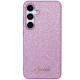 Guess Samsung Galaxy S24 Glitter Script Σκληρή Θήκη με Πλαίσιο Σιλικόνης - Purple - GUHCS24SHGGSHU