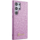 Guess Samsung Galaxy S24 Ultra Glitter Script Σκληρή Θήκη με Πλαίσιο Σιλικόνης - Purple - GUHCS24LHGGSHU