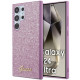 Guess Samsung Galaxy S24 Ultra Glitter Script Σκληρή Θήκη με Πλαίσιο Σιλικόνης - Purple - GUHCS24LHGGSHU