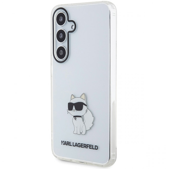 Karl Lagerfeld Samsung Galaxy S24 - IML Choupette Σκληρή Θήκη με Πλαίσιο Σιλικόνης - Διάφανη - KLHCS24SHNCHTCT