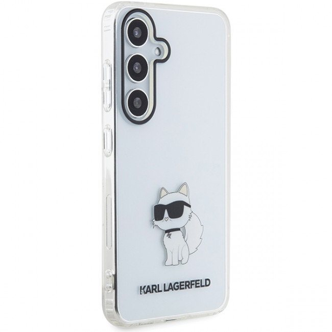 Karl Lagerfeld Samsung Galaxy S24 - IML Choupette Σκληρή Θήκη με Πλαίσιο Σιλικόνης - Διάφανη - KLHCS24SHNCHTCT