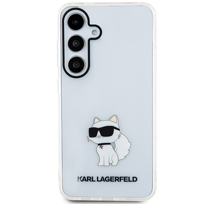 Karl Lagerfeld Samsung Galaxy S24 - IML Choupette Σκληρή Θήκη με Πλαίσιο Σιλικόνης - Διάφανη - KLHCS24SHNCHTCT