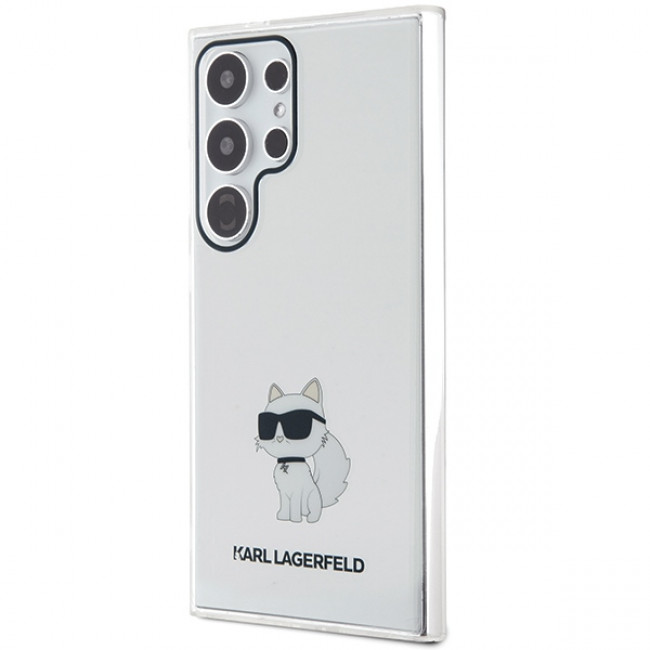 Karl Lagerfeld Samsung Galaxy S24 Ultra - IML Choupette Σκληρή Θήκη με Πλαίσιο Σιλικόνης - Διάφανη - KLHCS24LHNCHTCT