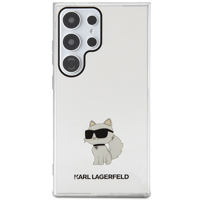 Karl Lagerfeld Samsung Galaxy S24 Ultra - IML Choupette Σκληρή Θήκη με Πλαίσιο Σιλικόνης - Διάφανη - KLHCS24LHNCHTCT