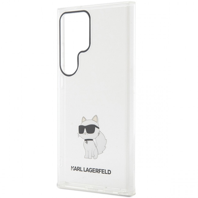 Karl Lagerfeld Samsung Galaxy S24 Ultra - IML Choupette Σκληρή Θήκη με Πλαίσιο Σιλικόνης - Διάφανη - KLHCS24LHNCHTCT