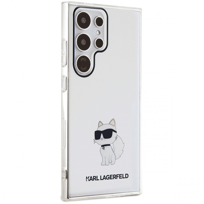 Karl Lagerfeld Samsung Galaxy S24 Ultra - IML Choupette Σκληρή Θήκη με Πλαίσιο Σιλικόνης - Διάφανη - KLHCS24LHNCHTCT