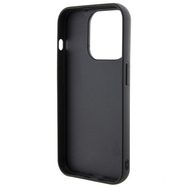 Karl Lagerfeld iPhone 15 Pro - 3D Rubber Multi Logo Σκληρή Θήκη με Πλαίσιο Σιλικόνης - Black - KLHCP15L3DMKRLK