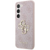 Guess Samsung Galaxy S24 - 4G Big Metal Logo Θήκη με Επένδυση Συνθετικού Δέρματος - Pink - GUHCS24S4GMGPI