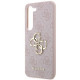 Guess Samsung Galaxy S24 - 4G Big Metal Logo Θήκη με Επένδυση Συνθετικού Δέρματος - Pink - GUHCS24S4GMGPI