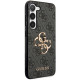 Guess Samsung Galaxy S24 - 4G Big Metal Logo Θήκη με Επένδυση Συνθετικού Δέρματος - Black - GUHCS24S4GMGGR