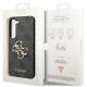 Guess Samsung Galaxy S24 - 4G Big Metal Logo Θήκη με Επένδυση Συνθετικού Δέρματος - Black - GUHCS24S4GMGGR