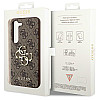 Guess Samsung Galaxy S24 - 4G Big Metal Logo Θήκη με Επένδυση Συνθετικού Δέρματος - Brown - GUHCS24S4GMGBR