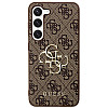 Guess Samsung Galaxy S24 - 4G Big Metal Logo Θήκη με Επένδυση Συνθετικού Δέρματος - Brown - GUHCS24S4GMGBR