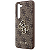 Guess Samsung Galaxy S24 - 4G Big Metal Logo Θήκη με Επένδυση Συνθετικού Δέρματος - Brown - GUHCS24S4GMGBR