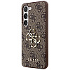 Guess Samsung Galaxy S24 - 4G Big Metal Logo Θήκη με Επένδυση Συνθετικού Δέρματος - Brown - GUHCS24S4GMGBR