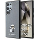 Karl Lagerfeld Samsung Galaxy S24 Ultra - Saffiano Karl and Choupette Metal Pin Σκληρή Θήκη με Επένδυση Συνθετικού Δέρματος και Πλαίσιο Σιλικόνης - Grey - KLHCS24LPSAKCMPG