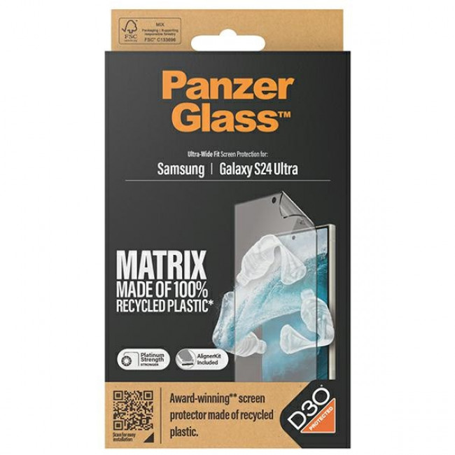 PanzerGlass Samsung Galaxy S24 Ultra - Ultra-Wide Fit Matrix D3O Easy Aligner Προστατευτική Mεμβράνη Οθόνης - Clear