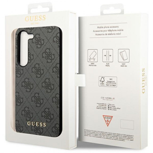 Guess Samsung Galaxy S24+ - 4G Charms Collection Θήκη με Επένδυση Συνθετικού Δέρματος - Black - GUHCS24MGF4GGR