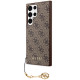 Guess Samsung Galaxy S24 Ultra - 4G Charms Collection Θήκη με Επένδυση Συνθετικού Δέρματος - Brown - GUHCS24LGF4GBR