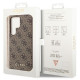 Guess Samsung Galaxy S24 Ultra - 4G Charms Collection Θήκη με Επένδυση Συνθετικού Δέρματος - Brown - GUHCS24LGF4GBR