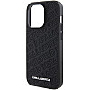 Karl Lagerfeld iPhone 15 Pro Max - Quilted K Pattern Θήκη με Επένδυση Συνθετικού Δέρματος - Black - KLHCP15XPQKPMK