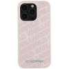 Karl Lagerfeld iPhone 15 Pro - Quilted K Pattern Θήκη με Επένδυση Συνθετικού Δέρματος - Pink - KLHCP15LPQKPMP