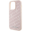 Karl Lagerfeld iPhone 15 Pro - Quilted K Pattern Θήκη με Επένδυση Συνθετικού Δέρματος - Pink - KLHCP15LPQKPMP