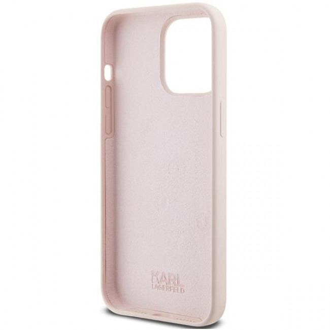 Karl Lagerfeld iPhone 15 Pro Max Silicone Karl Script Θήκη Σιλικόνης - Pink - KLHCP15XSKSBMCP