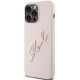 Karl Lagerfeld iPhone 15 Pro Max Silicone Karl Script Θήκη Σιλικόνης - Pink - KLHCP15XSKSBMCP