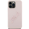 Karl Lagerfeld iPhone 15 Pro Silicone Karl Script Θήκη Σιλικόνης - Pink - KLHCP15LSKSBMCP