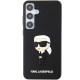 Karl Lagerfeld Samsung Galaxy S24 - 3D Rubber Ikonik Σκληρή Θήκη με Πλαίσιο Σιλικόνης - Black - KLHCS24S3DRKINK