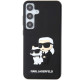 Karl Lagerfeld Samsung Galaxy S24 - 3D Rubber Karl and Choupette Σκληρή Θήκη με Πλαίσιο Σιλικόνης - Black - KLHCS24S3DRKCNK