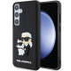 Karl Lagerfeld Samsung Galaxy S24 - 3D Rubber Karl and Choupette Σκληρή Θήκη με Πλαίσιο Σιλικόνης - Black - KLHCS24S3DRKCNK