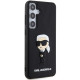 Karl Lagerfeld Samsung Galaxy S24+ - 3D Rubber Ikonik Σκληρή Θήκη με Πλαίσιο Σιλικόνης - Black - KLHCS24M3DRKINK