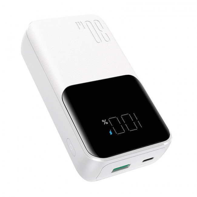 Joyroom JR-PBC07 Mini PowerBank 20000mAH 30W με Ενσωματωμένα Καλώδια Type-C / Lightning και 1 θύρα Type-C και 1 Θύρα USB - White