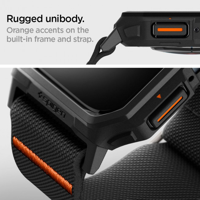 Spigen Λουράκι Apple Watch 4 / 5 / 6 / 7 / 8 / 9 / SE / SE 2 - 44 / 45 mm με Θήκη Προστασίας Lite Fit Pro - Matte Black