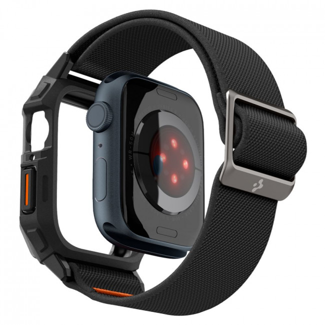 Spigen Λουράκι Apple Watch 4 / 5 / 6 / 7 / 8 / 9 / SE / SE 2 - 44 / 45 mm με Θήκη Προστασίας Lite Fit Pro - Matte Black