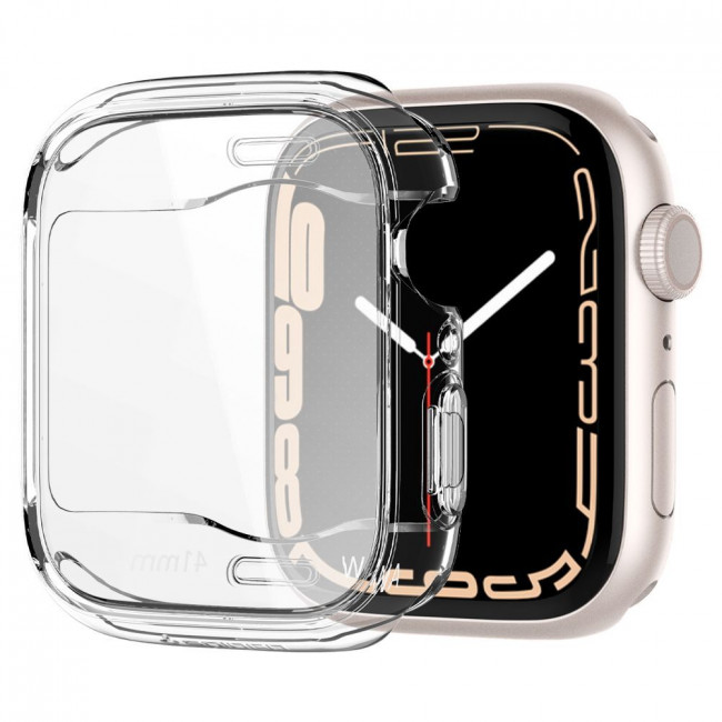 Spigen Θήκη Apple Watch 7 / 8 / 9 - 41mm με Προστασία Οθόνης Ultra Hybrid - Crystal Clear