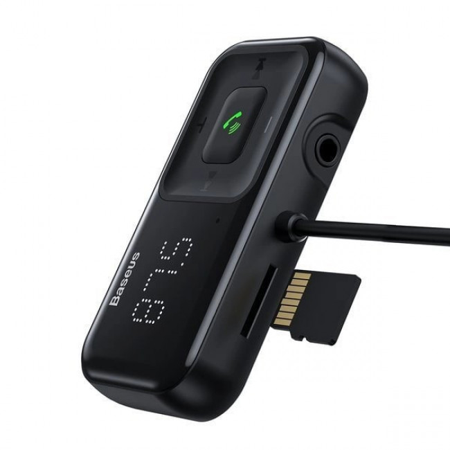 Baseus S-16 Overseas Edition Bluetooth 5.0 FM Transmitter για Αναπαραγωγή Μουσικής / Κλήσεις και Φορτιστής Αυτοκινήτου - Black - CCMT000201