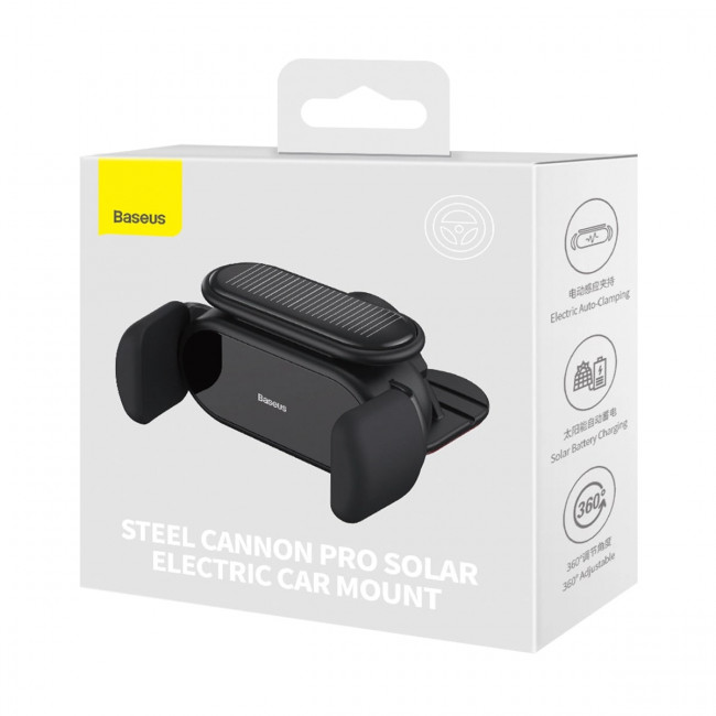 Baseus Steel Cannon Pro Solar - Universal Βάση Αυτοκινήτου για το Ταμπλό - Black - SUGP010001