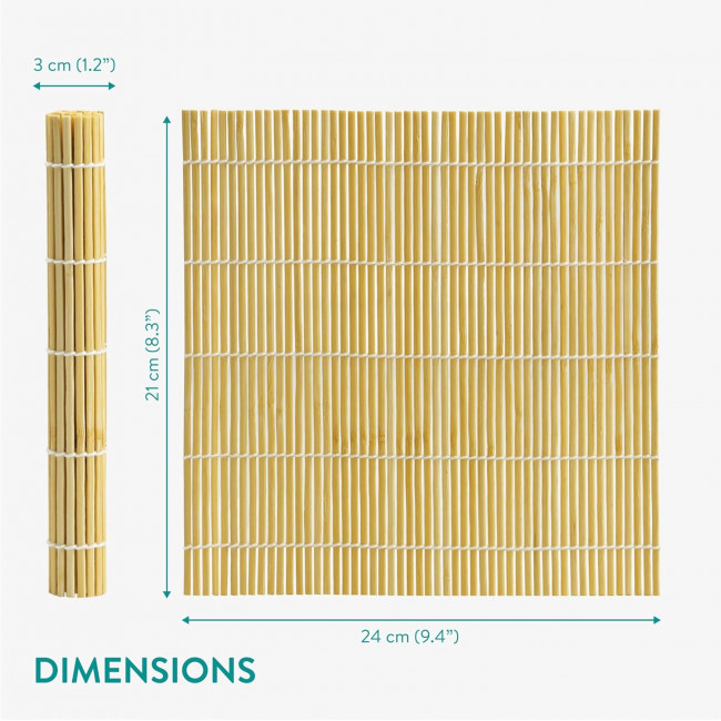 Navaris Κιτ Παρασκευής Σούσι από Μπαμπού - Σετ 16 Τεμαχίων - Natural - 60621.01
