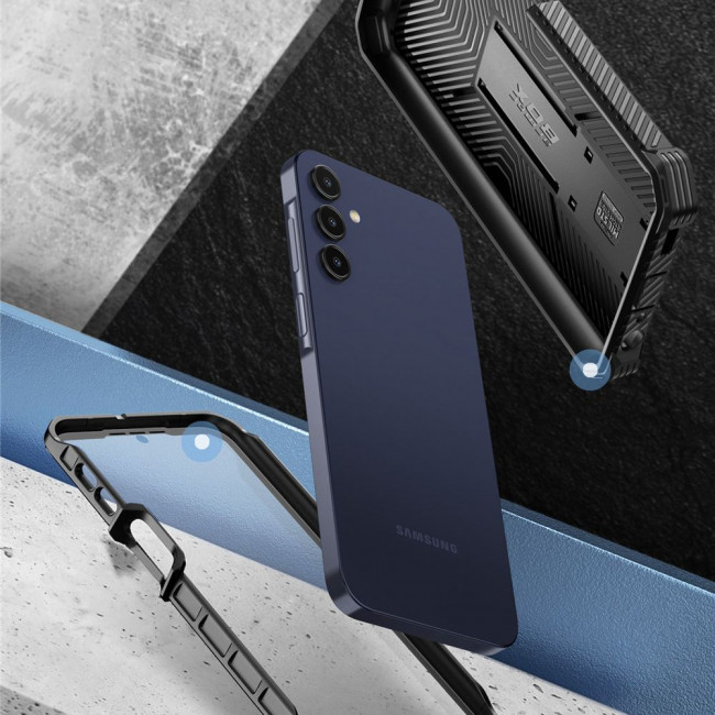 Supcase Samsung Galaxy A15 4G / A15 5G Armorbox Σκληρή Θήκη με Προστασία Οθόνης και Stand - Black