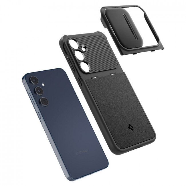 Spigen Samsung Galaxy A55 5G Optik Armor Θήκη Σιλικόνης με Κάλυμμα για την Κάμερα - Black