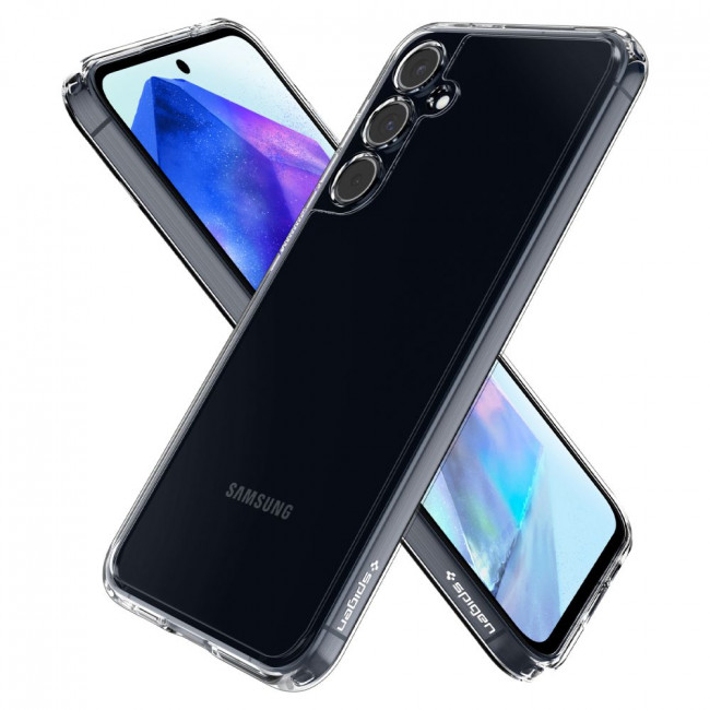 Spigen Samsung Galaxy A55 5G Σκληρή Θήκη με Πλαίσιο Σιλικόνης Ultra Hybrid - Crystal Clear