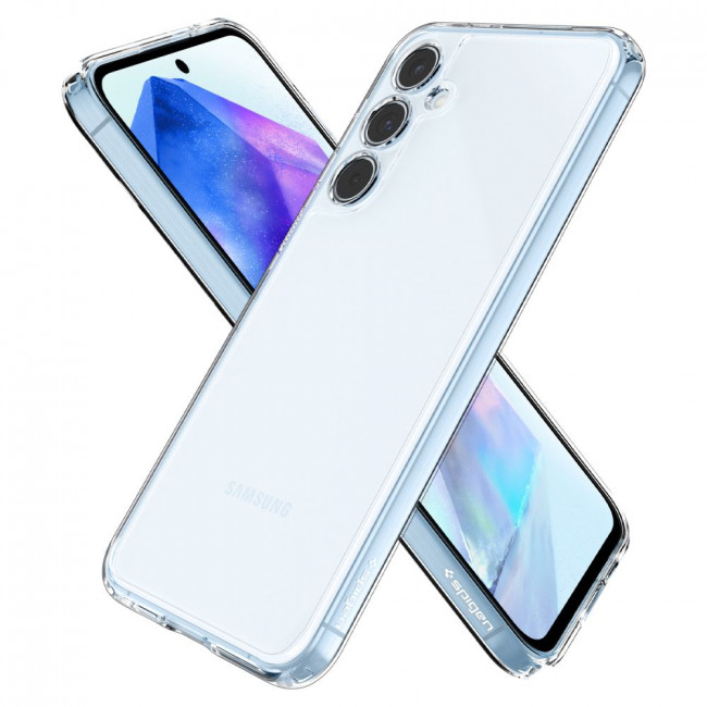 Spigen Samsung Galaxy A55 5G Σκληρή Θήκη με Πλαίσιο Σιλικόνης Ultra Hybrid - Crystal Clear