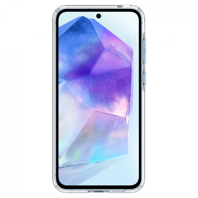 Spigen Samsung Galaxy A55 5G Σκληρή Θήκη με Πλαίσιο Σιλικόνης Ultra Hybrid - Crystal Clear