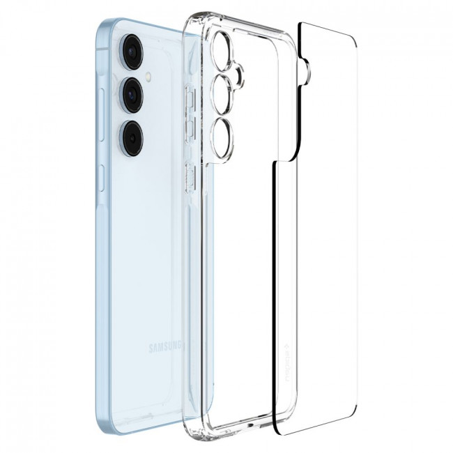 Spigen Samsung Galaxy A55 5G Σκληρή Θήκη με Πλαίσιο Σιλικόνης Ultra Hybrid - Crystal Clear