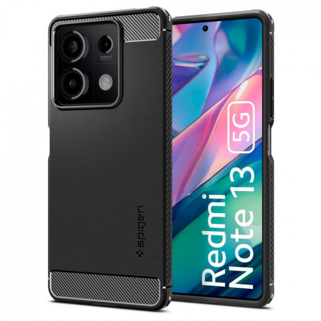 Spigen Xiaomi Redmi Note 13 5G Θήκη TPU Rugged Armor - Matte Black